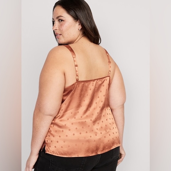 Polka Dot Satin Jacquard Cami Top - Picture 2 of 11